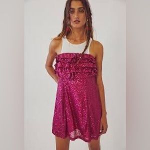 Free People Frida Ruffle Mini Dress